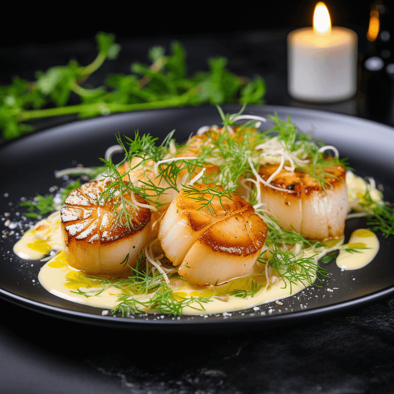 PanSeared Scallops with Lemon Beurre Blanc and Fennel Salad Recipe
